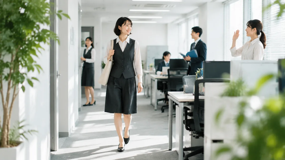 職場仲間外れの悩みに対して適切な距離感で対応する女性の様子