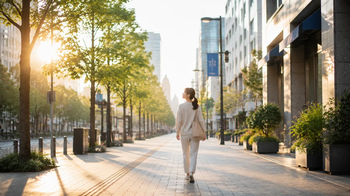 職場で孤立した経験を整理した女性が、気持ちを切り替え、これからの働き方へ前向きに進もうとしている様子。